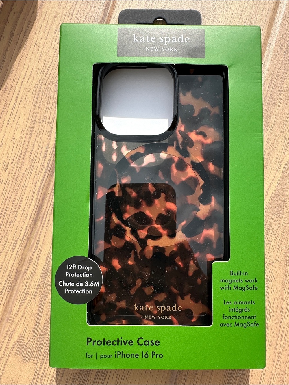 kate spade Tortoiseshell MagSafe iPhone Case - Brown & Black